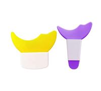 FashionCha Pochoirs Réutilisables, Guide D'ombre à Paupières, Modèle En Silicone, Assistant de Protection Auxiliaire, Outils de Maquillage Rapides, 2 Pièces, L Violet S Jaune