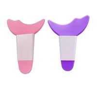 FashionCha Pochoirs Réutilisables, Guide D'ombre à Paupières, Modèle En Silicone, Assistant de Protection Auxiliaire, Outils de Maquillage Rapides, 2 Pièces, L Violet L Rose