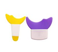 FashionCha Pochoirs Réutilisables, Guide D'ombre à Paupières, Modèle En Silicone, Assistant de Protection Auxiliaire, Outils de Maquillage Rapides, 2 Pièces, S Violet L Jaune