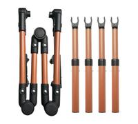 FashionCha Poignée de Chariot Pliable en Métal avec Angle Réglable et Design Compact Adaptée Aux Chariots de Camping et Aux Loisirs Extérieurs, Orange