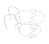 FashionCha Porte Pot de Fleurs Rond Support de Jardinière Cache Pot en Fer de Vintage Convient pour La Décoration Extérieure de Terrasse E, L