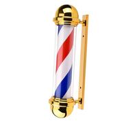 FashionCha Poteau de Barbier Lumineux à Bande LED Rotative, étanche à La Pluie