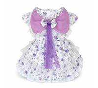 FashionCha Robe Princesse pour Chat et Petit Chien, vêtements pour Animaux Compagnie en Polyester et Le, Toutes Saisons, Violet, Violet, XXS (Environ 0,5 kg)