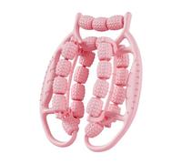 FashionCha Rouleau de Jambe pour Massage de 23 Roues pour et Le Fitness, Rouleau Des Jambes, Accessoires de Massage Manuel, Rouleau Musculaire Des Tissus Profonds, Rose
