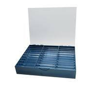 FashionCha Solution de Rangement pour Nail Art avec 30 Compartiments pour L'organisation de La Maison et Du Salon, Bleu