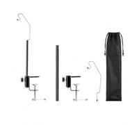 FashionCha Support Lampe Camping Pince Métal, Non télescopique
