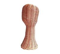 FashionCha Tête de Mannequin En Rotin, Modèle D'affichage de Perruques, Tête de Formation de Tête de Perruque Portable, Présentoir de Chapeaux, Support de Chapea, Style un