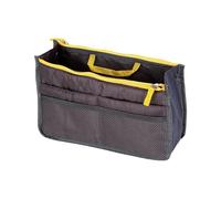 FashionCha Trousse de Maquillage Trousse de Toilette de Sac de Rangement Cosmétiques Pochette En Nylon Résistant avec Poignée Adapté pour Les Vacances et, Gris