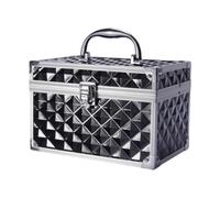 FashionCha Trousse de Rangement pour Cosmétiques, Nail Art et Maquillage, avec Coque Rigide, Noir