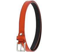 FASHIONGEN - Ceinture femme 2 cm Véritable CUIR ITALIEN, LINDA - Rouge, 80