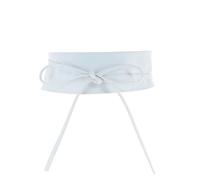 FASHIONGEN - Ceinture femme Obi en Véritable Cuir de Vachette Pleine Fleur, Ceinture pour robe, CASSIANE - Blanc, 3XL