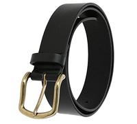 FASHIONGEN - Ceinture homme Cuir de Taureau à tannage Végétale, ALFONSA - Noir (Boucle doré), 80