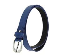 FASHIONGEN - Ceinture pour femme en Cuir Italien, LUNA, Fabriqué en France - Bleu, 80