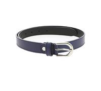 FASHIONGEN - Ceinture pour femme en Cuir Italien, LUNA, Fabriqué en France - Bleu marine, 70