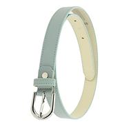 FASHIONGEN - Ceinture pour femme en Cuir Italien, LUNA, Fabriqué en France - Gris vert, 75