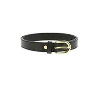 FASHIONGEN - Ceinture pour femme en Cuir Italien, LUNA, Fabriqué en France - Noir (Boucle doré), 70