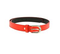 FASHIONGEN - Ceinture pour femme en Cuir Italien, LUNA, Fabriqué en France - Rouge, 70