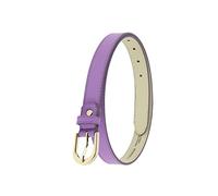 FASHIONGEN - Ceinture pour femme en Cuir Italien, LUNA, Fabriqué en France - Violet (Boucle doré), 90