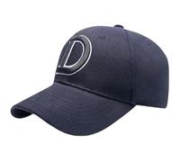FASHIONISM Casquette de baseball alphabet réglable en coton pour hommes et femmes casquette décontractée brodée papa casquette sport snapback, D, Taille unique