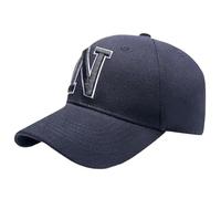 FASHIONISM Casquette de baseball alphabet réglable en coton pour hommes et femmes casquette décontractée brodée papa casquette sport snapback, N, Taille unique