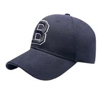 FASHIONISM Casquette de baseball alphabet réglable en coton pour hommes et femmes casquette décontractée brodée papa casquette sport snapback, b, Taille unique