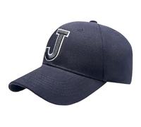 FASHIONISM Casquette de baseball alphabet réglable en coton pour hommes et femmes casquette décontractée brodée papa casquette sport snapback, J, Taille unique