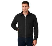 FASHIONISM Harrington Veste classique à manches longues pour homme avec fermeture éclair intégrale et poche Taille XS à 5XL, Noir , S