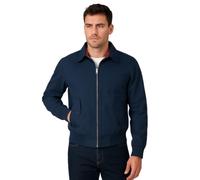 FASHIONISM Harrington Veste classique à manches longues pour homme avec fermeture éclair intégrale et poche Taille XS à 5XL, bleu marine, XL