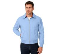 FASHIONISM Harrington Veste classique à manches longues pour homme avec fermeture éclair intégrale et poche Taille XS à 5XL, bleu ciel, XL