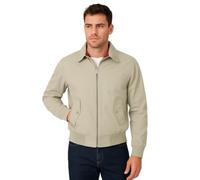 FASHIONISM Harrington Veste classique à manches longues pour homme avec fermeture éclair intégrale et poche Taille XS à 5XL, beige, L