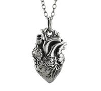 FashionJunkie4Life Argent Sterling 925de Vos Anatomique Cur Pendentif Collier, Chane de 45,7cm