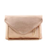 FashionPuzzle Large Envelope Clutch Bag with Chain Strap