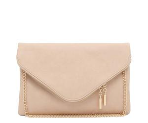 FashionPuzzle Large Envelope Clutch Bag with Chain Strap