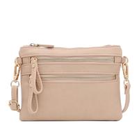 FashionPuzzle Multi Zipper Pocket Small Wristlet Crossbody Bag