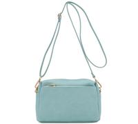 FashionPuzzle Petit sac à bandoulière triple fermeture éclair, bleu clair, Taille unique
