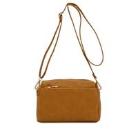 FashionPuzzle Petit sac à bandoulière triple fermeture éclair, Moutarde foncée., Taille unique