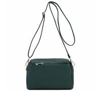 FashionPuzzle Petit sac à bandoulière triple fermeture éclair, vert chasse, Taille unique