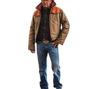 Fashions Hyped John Dutton Jacket|Rip Wheeler Jacket|Cowboy John Dutton Manteau matelassé Coton |Kevin Costner YS Saison 4, Veste Cowboy, L, jaune, L