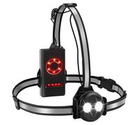 Fashioz Lampe de Course à Pied, 500 Lumens Lampe Pectorale Running | Réglable à 90°, Sécurité 360° pour Lampe Pectorale Running avec Bandes Réfléchissantes, Lumiere pour Randonnée Camping