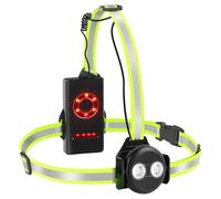 Fashioz Lampe Running, 500 Lumens Lumière Course a Pied avec 6 Modes LED, Réglable à 90°, Sécurité 360° pour Lampe Pectorale Running avec Bande Réfléchissante, Lumiere pour Cyclisme Randonnée Camping