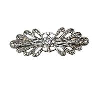 Faship Gorgeous clear crystal small barrette prom by Faship