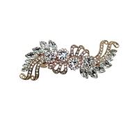 Faship Magnifique barrette à cheveux en cristal transparent avec motif floral