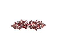 Faship Magnifique barrette à cheveux florale en strass bordeaux
