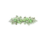 Faship Magnifique barrette à cheveux motif floral avec strass vert péridot