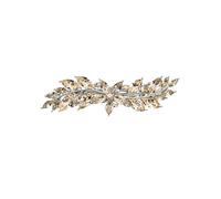 Faship Magnifique barrette fleur avec strass champagne