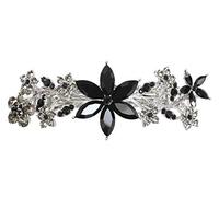 Faship Magnifique barrette florale en cristal, 1 count (Pack of 1), Métal, Strass