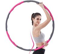 FASHLOVE Hula Hoop pour Adulte, Cerceau de Hoola Hoop pour Fitness Exercice Gym Pliable Fitness Wave 1kg Largeur 96cm Mousse Rembourré Minceur Anneau de Perte de Poids Cadeau pour Femme