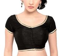 Fashnkart Bollywood Saree Blouse pour Femme Indienne fête de Mariage Saree Blouse Dupion Soie Devant Ouvert