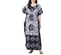 Fashnkart Robe Longue Kimono Caftan en Coton - Taille Unique | Une Parure d'été Douce et aérée pour la Maison, Le Spa ou la Piscine