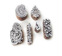 Fashnkart Royal Kraft Asian Leaf et Paisley Designs Tampons en bois (lot de 6)